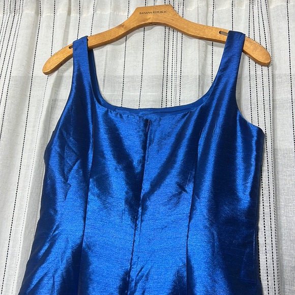 Metallic Blue Evening cocktail dress - Picture 5 of 7